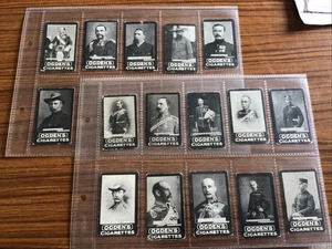 Tarjetas de cigarrillo Ogden's Tabs - Generales líderes en la guerra - Grupo de 16 cartas - Imagen 1 de 8