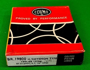 NOS 1941 /53 Unopened COVMO Piston Rings Harley Davidson 1213cc #19800 RARE - Picture 1 of 5