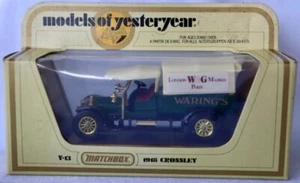 Y13 1918 Crossley W&G Madrid Matchbox Models of Yesteryear Cream Box 1978 - Imagen 1 de 1