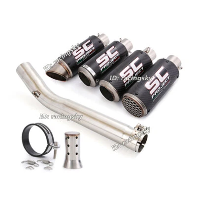 GSXR1000 2005-2006 para Suzuki tubo de escape de enlace medio silenciador de fibra de carbono escape Foto 1 de 4