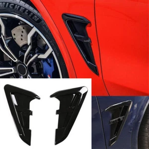Glanz Schwarz ABS für BMW X3 G01 X4 G02 2018-22 Seiten Kotflügel Lüftung Ausl... - Bild 1 von 12
