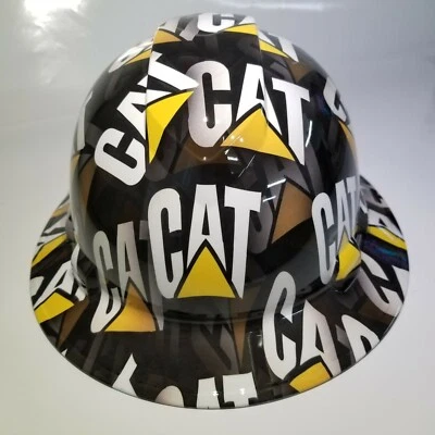 PYRAMEX NEW FULL BRIM Hard Hat custom hydro dipped CAT CATERPILLAR SPECIAL EDITION