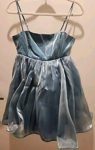 Akira Fantasy Full Volume Ice Blue Mini Dress Size Small Brand New With Tags - Picture 1 of 19