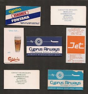 Cyprus Selection of 7 Advertising Stamp Booklets Excellent Condition