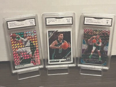 JAYSON TATUM CARD LOT GRADED 10 + MORE! TRI COLOR SELECT PRIZM + PINK SP + OPTIC - Image 1 of 3