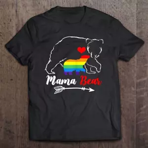 Womens Lgbt Mama Bear Gay Pride Proud Mom Mother's Day T Shirt Mother's Day - Picture 1 of 4