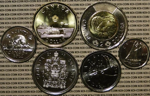 BU UNC Brilliant Uncirculated Canada 2014 6 coin set: $2, $1, 50c, 25c, 10c, 5c - Picture 1 of 3