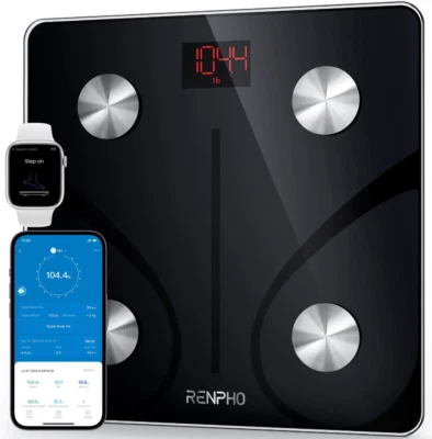 RENPHO Elis1 Smart Body Fat Scale - Monitor 13 Body Metrics - Bluetooth App Gift - Image 1 of 4