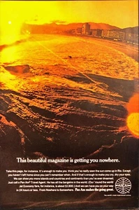 1969 Pan Am Airlines Sunrise in Rio Vintage Print Ad - Picture 1 of 5