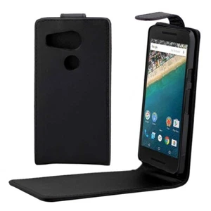 COVER CUSTODIA CASE per LG GOOGLE NEXUS 5X H791 A CALAMITA STAND NERO FLIP - Foto 1 di 1