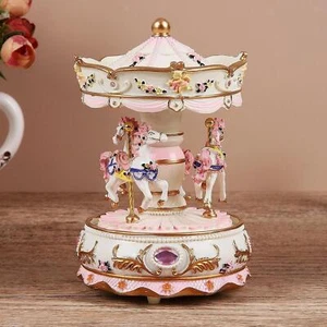 Carousel Music Box Musical Box with Light Home Decoration Desktop Ornament for - Picture 1 of 4