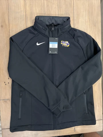 Nike LSU Tigers Championship Sideline Full Zip Jacket Women's M Black CI6571 Cover