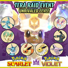 EEVEE TERA RAID EVENT + EEVEELUTIONS ⚡ SCARLET & VIOLET ⚡ 6 IV ⚡ MIGHTIEST MARK