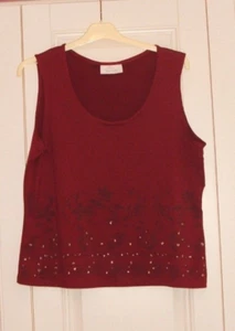 Ann Harvey Top Size 20 Sleeveless - Picture 1 of 8