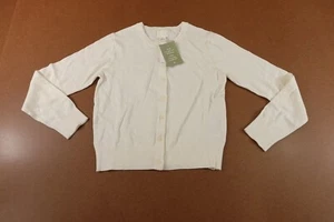 H&M Womens Size Small Ivory Fine Knit Lightweight Button Front Cardigan NWT - Picture 1 of 9