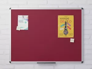 Viz Pro Felt Board Pin Noticeboard All Sizes Fast Delivery Quality - BURGUNDY - Picture 1 of 5
