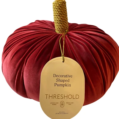 Almohada de terciopelo en forma de calabaza decoración del hogar NUEVA Foto 1 de 3