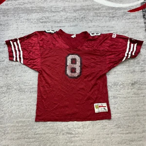 VTG Wilson San Francisco 49ers Steve Young Game Cut Jersey Large Red White 90s - Picture 1 of 11