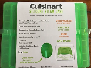 Cuisinart Silicone Steam Case Vegetable Food Steaming Oven Or Microwave NEW - Picture 1 of 7