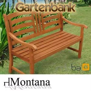 Gartenbank Holzbank Sitzbank Parkbank Gartenmöbel Holz Bank 2-Sitzer - Montana - Bild 1 von 4