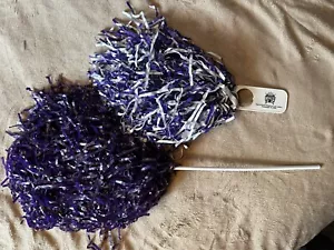 SACRAMENTO KINGS PURPLE & WHITE POM-POMS STADIUM GIVEAWAY VS. LAKERS NOV 16 2000 - Picture 1 of 4