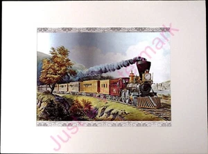 Collection of Three Metallic Train Pictures Art Portraits Prints Unknown Origin - Picture 1 of 3