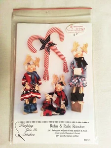 Rufus and Rufie Reindeer Pattern Keeping You In Stitches KS-141 / New Uncut 1991 - Picture 1 of 4