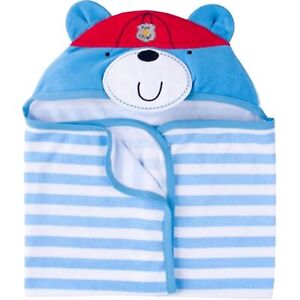 GERBER Terry HOODED BATH WRAP / TOWEL Cotton Blend FIRE CHIEF ~ New with Tags