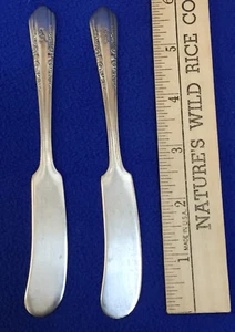 Cuchillo de mantequilla monograma A B maratón placa plateada Thalia conjunto de 2 - Imagen 1 de 4