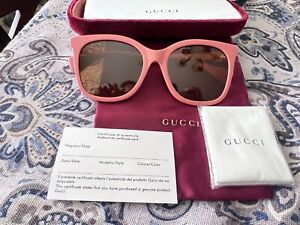 Gucci GG1071S 004 Pink/Brown Cat-Eye Women's Sunglasses