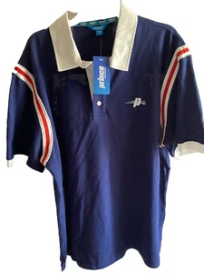 Prince Men’s Pickleball Polo Shirt Navy/Red/White Size Large NEW - Picture 1 of 5