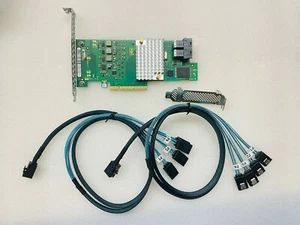9300-8i 12Gbps SAS HBA IT mode ZFS FreeNAS unRAID +2* SFF-8643 SATA Cable - Picture 1 of 8