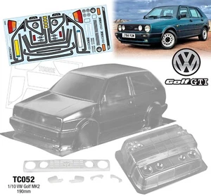 TEAMC RACING VW Golf GTI MK2 190mm RC Body 1/10 Tamiya Kyosho HPI Yokomo - Imagen 1 de 1