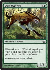 4 Wild Mongrel 4x x4 - LP - Duel Decks: Garruk vs. Liliana - mtg -