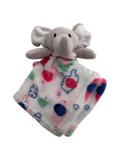 Le Bébé Favorite Elephant Baby Security Blanket Lovey Plush 11" Fleece Multi - Picture 1 of 8