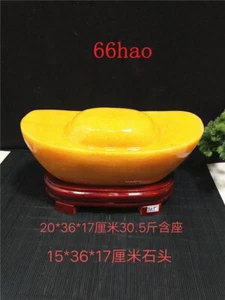 33.55LB TOP Natural Yellow dragon jade quartz crystal Decoration+stand - Picture 1 of 4