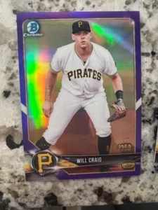 Tarjeta Bowman 2018 cromo púrpura refractor prospecto/250 Pirates Will Craig BCP146 - Imagen 1 de 1