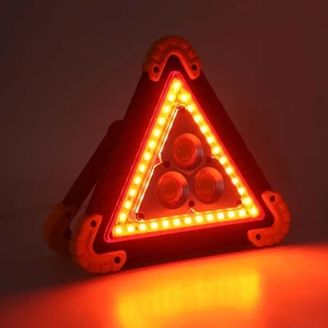 Weiß/Rot blinkend LED Warndreieck Warnleuchte PKW Auto 5W.Warnlicht Signal Panne - Bild 1 von 12