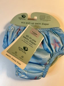 Green Sprouts Eco Pull On Swim Diaper Size 6 Months Green - Picture 1 of 2