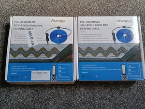 Pipe Heat Tape for Water Pipe Freeze Protection Constant Wattage 12ft Lot Of 2 - Picture 1 of 5