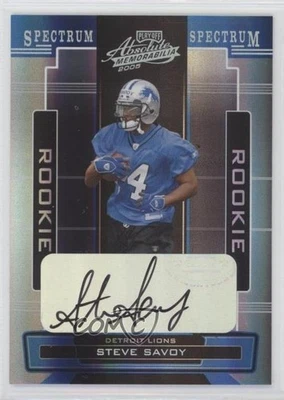 2005 Playoff Absolute Memorabilia Spectrum Silver /15 Steve Savoy Rookie Auto RC - Image 1 of 2