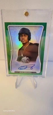 JULIO RODRIGUEZ #8/10 Auto Green 2020 Leaf Metal Draft Refractor Prizm RC BA-JR1 - Image 1 of 3