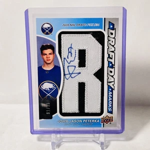 JJ Peterka 2022-23 UD SP Game Used Draft Day Marks Rookie Auto #1/35 R Buffalo - Picture 1 of 4