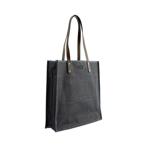 Mercato Weatherproof Tote Bag, 100% Organic Cotton Canvas Ideal for Travel, Navy - Picture 1 of 6