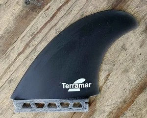 TERRAMAR SURFCO AM" POWER TWIN" GLASS TWIN  KEEL SURFBOARD FINS..FUTURE BASE - Picture 1 of 2