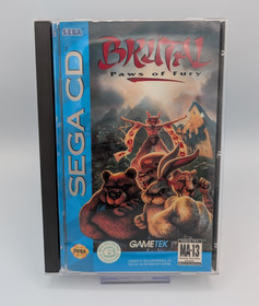 Brutal: Paws of Fury (Sega CD, 1994) - CIB Complete With Reg Card - Tested