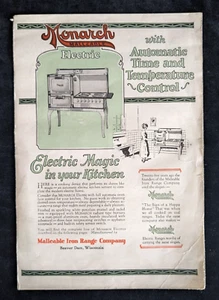Antique 1926 MONARCH Electric Range Fold-out Advertising Brochure - Picture 1 of 13