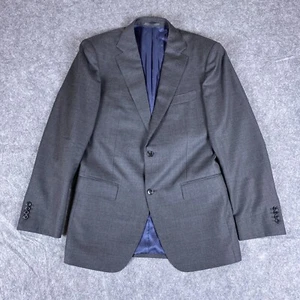 SuitSupply Blazer Mens 40L Gray Wool Jacket Sport Coat Super 110 Vitale Barberis - Picture 1 of 14