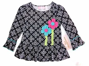 Kids Headquarters Little Girls' Ruffle-Trim Tunic & 3-D Floral SIZE 2T NWT - Picture 1 of 2