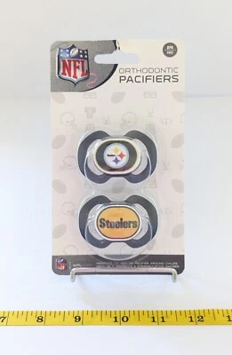 NUEVO Pittsburgh Steelers NFL - Chupetes BabyFanatic con licencia oficial, paquete de 2 Foto 1 de 3